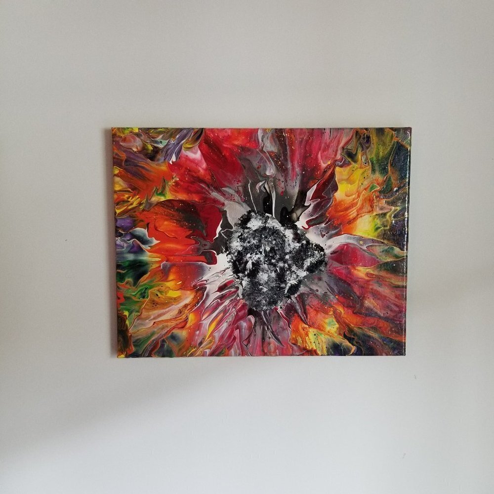 Abstract Acrylic Painting Handmade "Cosmo Burst"